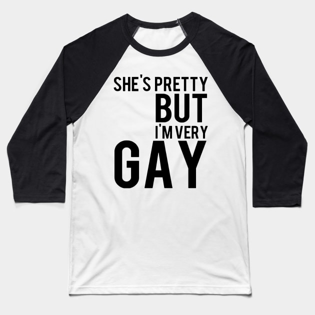 Pretty Gay Baseball T-Shirt by RottingRootsArts